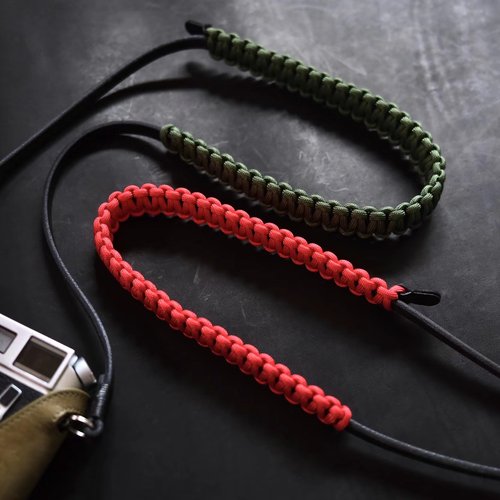 cam-in相机背带真皮手工伞兵绳