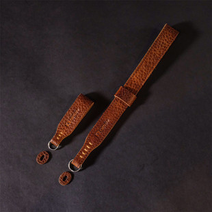 cam 适用徕卡微单相机真皮指环带 in意大利植鞣牛皮照相机手腕带