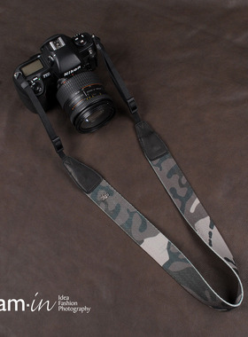 cam-in棉质迷彩款单反数码相机背带 适用索尼微单相机肩带cam1001