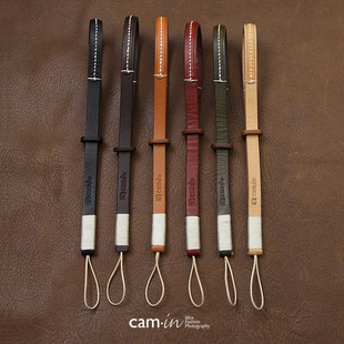 cam 适用徕卡索尼微单照相机细绳通用型真皮手腕带 in牛皮手工款