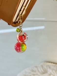 糖果屋糖球挂件苹果串组合手作拉链扣包包挂件钥匙扣