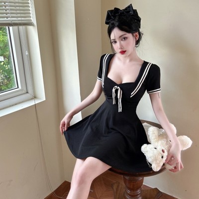 性感大摆裙其他纯色拉链性价比高