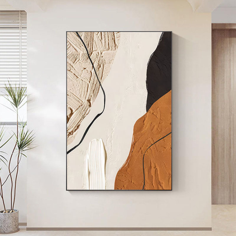 客厅装饰画沙发背景墙卧室抽象挂画现代简约肌理感新款高档落地画,家居饰品,现代装饰画,淘宝优惠券,粉丝福利购,淘宝优惠卷