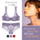 维多利亚文胸轻奢品超薄款 性感蕾丝内衣女透气聚拢大码 大胸显小