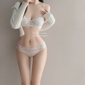 维多利亚多培尔法式 聚拢大胸显小半杯纯欲文胸 性感蕾丝内衣女薄款
