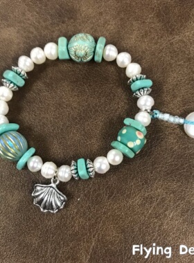 圆珍珍小绿 手链 珠子手环 设计风 可定制 flying design