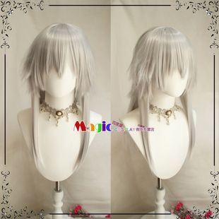 刀剑乱舞 鹤丸国永COS假发 岛圣护 银色拖尾男生假毛现货