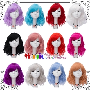 假发女短波浪卷复古旗袍梦露赫本逼真港风上海滩民国欧美宫廷短发