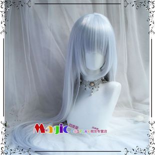 cosplay假发 北方栖姬 蔷薇少女/水银灯 巴卫 立华奏 银白色长直