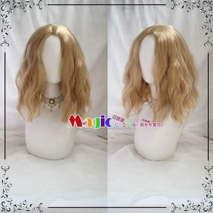 第五人格 法罗女士 亚麻金色中分短卷发 cos假发 弗朗西斯 法国