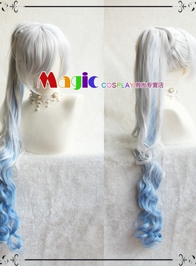 cos假发 RWBY.Weiss Schnee White COS假发 白雪公主 渐变马尾