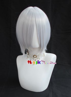 尼尔 机械纪元 尤尔哈 2B cos假发 cosplay假毛 银色收脸短发
