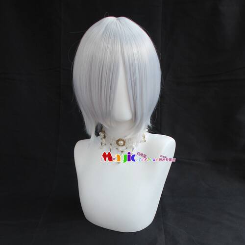 尼尔 机械纪元 尤尔哈 2B cos假发 cosplay假毛 银色收脸短发