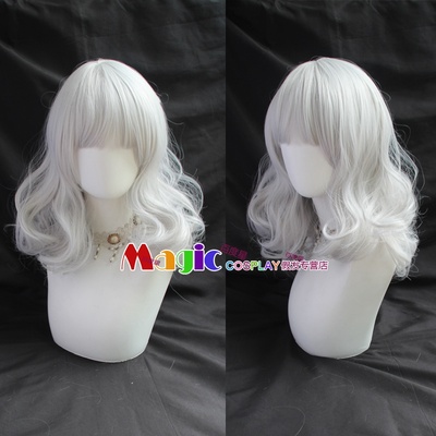 taobao agent Silver white cute mini-skirt for princess, helmet, cosplay, Lolita style