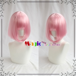 FGO宫本武藏 COS假发 粉色梨花头短发 梦梦 贝莉雅戴比路克 假毛