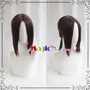 MAGIC 进击的巨人 尤弥尔cos假发 棕色长刘海中分辫子动漫假发