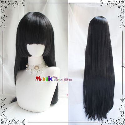 阎魔爱cos假发 散华弥礼 壹原侑子 少女前线95式 坂本日常 黑色直