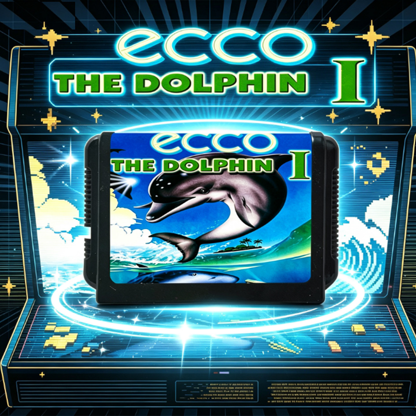 SEGA海豚ECCO II家用游戏机MD卡带经典怀旧游戏