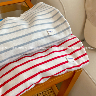 t恤女春秋慵懒风宽松显瘦百搭圆领条纹上衣 small长袖 ader error