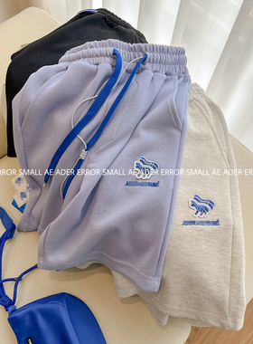 ader error small短裤夏季新款狐狸联名刺绣宽松男女运动五分裤潮