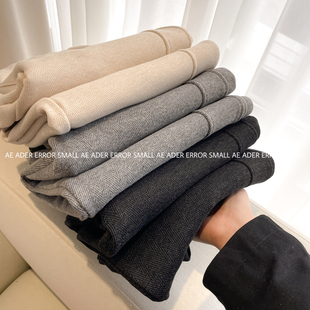 醋酸羊毛加绒长裤 女韩版 宽松休闲裤 PART 卫裤 HEART 加厚弯刀裤