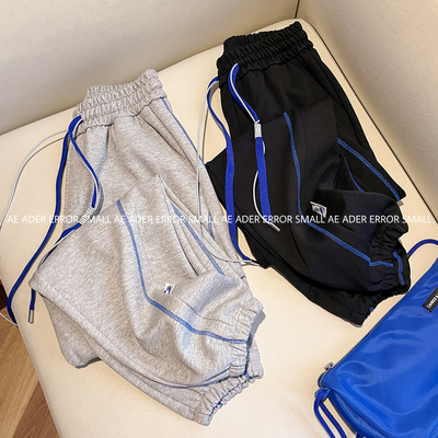 正品ader明线束脚裤抽绳卫裤长裤