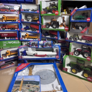 德国仕高SIKU合金车模型工程车1:50拖拉机挖掘机卡车翻斗车消防车