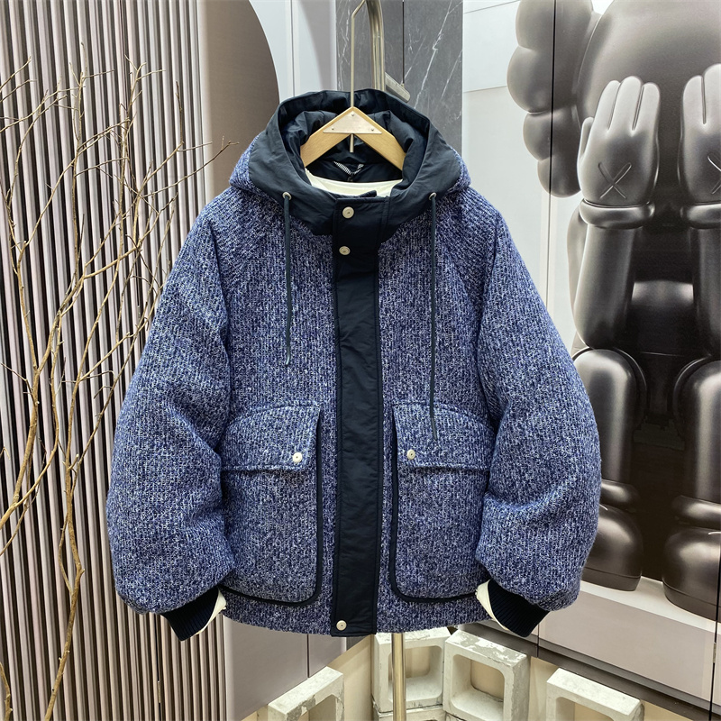 冬季新款美式潮男时尚连帽羽绒服