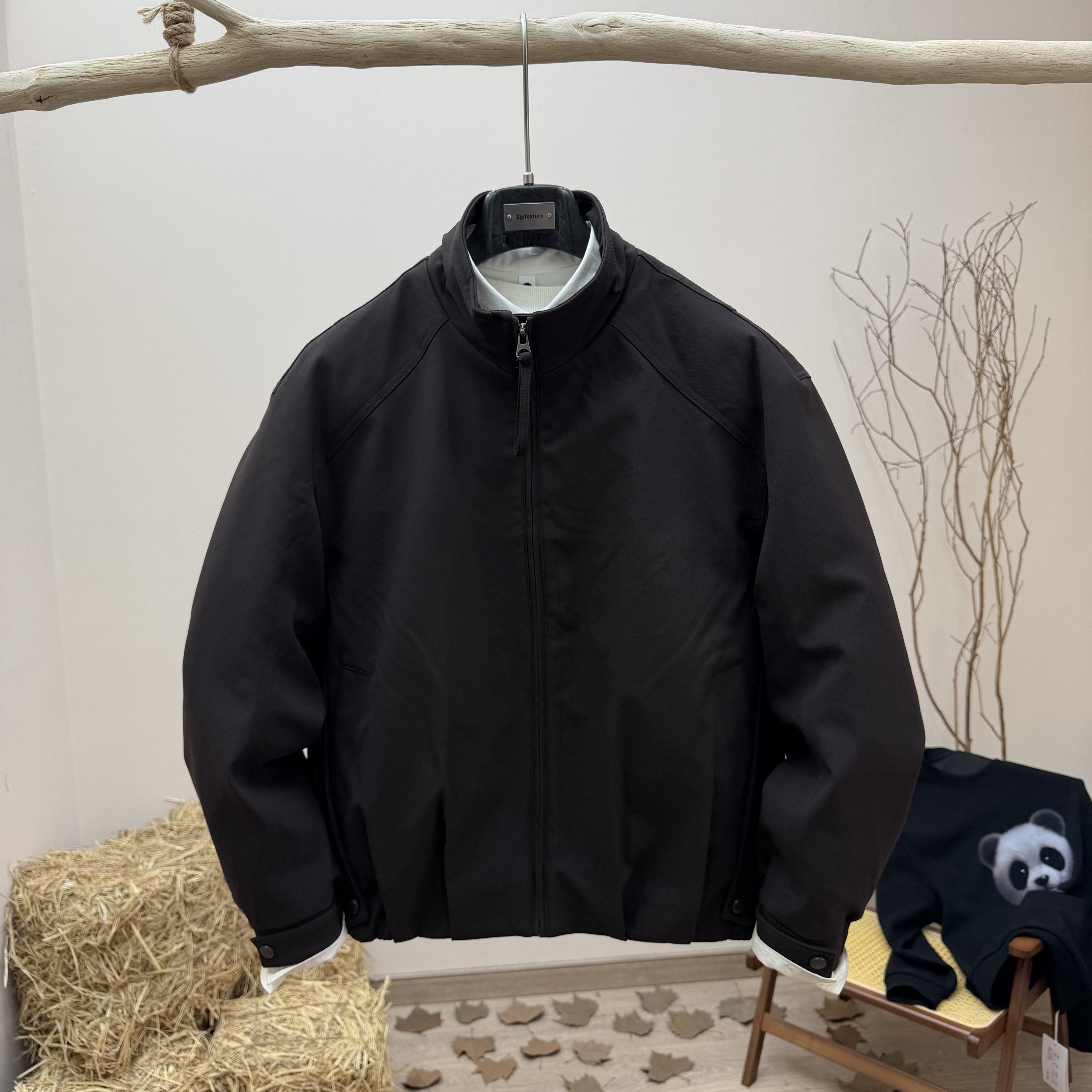 冬季美式极简男士立领工装羽绒服