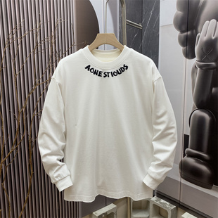 卫衣男女同款 春季 纯棉字母印花长袖 美式 宽松圆领上衣潮流百搭 新款