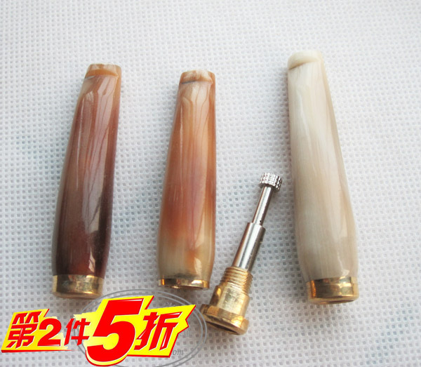 纯天然高档牦牛角烟嘴 循环型双重过滤 可清洗 送礼佳品