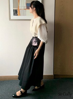 【韩国现货】Cially韩国代购DEVENTI中长裙纯色 不支持退换