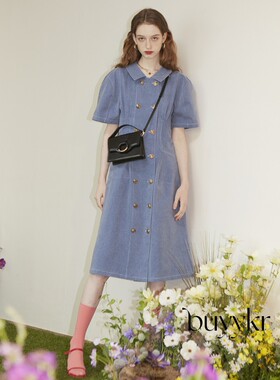 buyykr | vitalsign 22春韩国设计师品牌新品双排扣娃娃领连衣裙