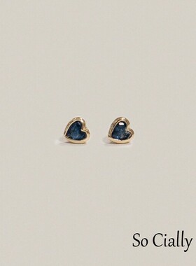 So Cially | PARTEZ 23夏韩国设计师品牌14k内嵌水晶心形耳钉