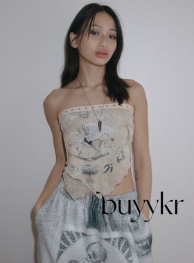 buyykr | EXPIRED GIRL 23春夏韩国设计师品牌凉爽后背系结抹胸