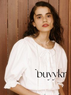buyykr | Your name Here 23夏韩国设计师品牌代购蕾丝收腰雪纺衫