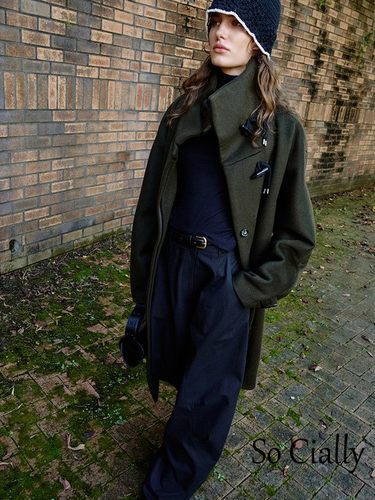 Ouimaisnon立领羊毛大衣