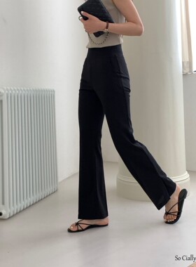 So Cially | 23夏韩国代购新品MARLY休闲裤高腰微喇時尚