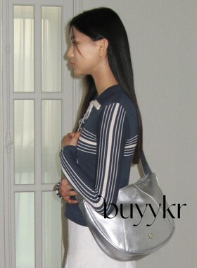 buyykr | SINOON 23春季韩国设计师品牌新品单肩斜挎牛皮半月包