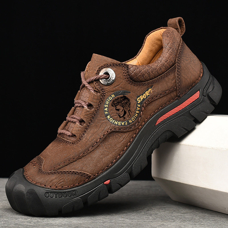 대외 무역 수출 남성 신발  가죽 야외 캐주얼 하이킹 신발 미끄럼 방지 면화 작업 남성용 방수 대형 노동 보호 신발