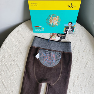 SK9676加绒羊绒裤踩脚打底裤女加厚保暖裤羊毛高腰显瘦修身一体裤