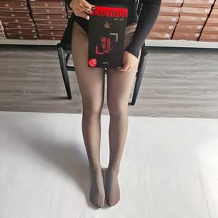 女 提臀假透肉打底裤 SK7321秋冬薄绒黑透肤保暖连裤 袜7322加厚大码