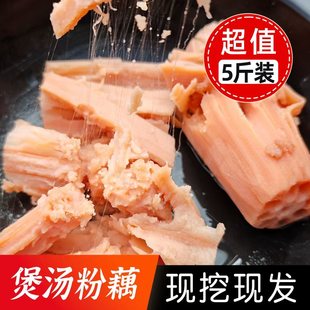 湖北特产洪湖粉藕娃娃藕煲汤粉藕小藕双节中间段煨汤藕5斤包邮