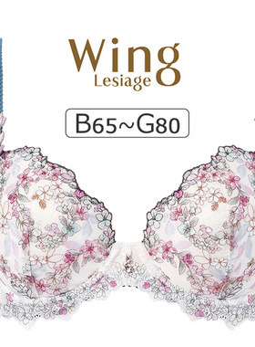 2120 日本华歌尔WING刺绣精美聚拢上托舒适文胸 收副乳优雅内衣