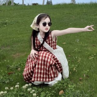 女童韩系高级感裙子夏季2025新款小女孩公主裙夏装连衣裙两件套