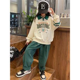 女童春秋套装2025新款时髦洋气儿童春秋中大童卫衣炸街两件套秋季