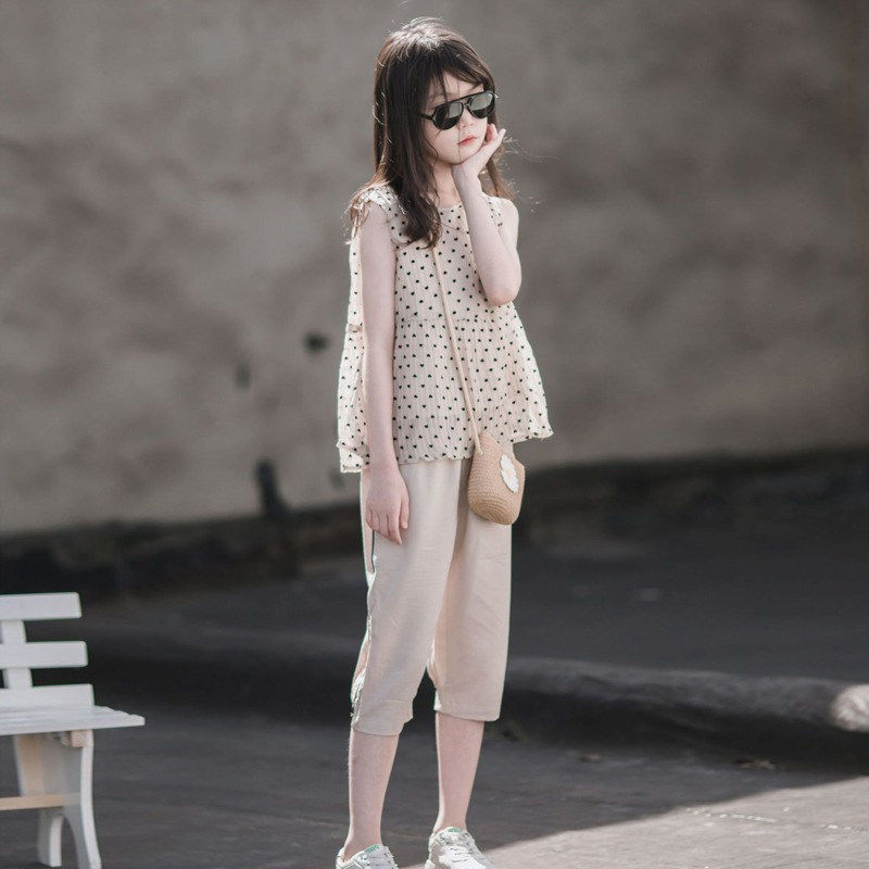 女童背心套装夏季韩版儿童中大童时髦洋气无袖娃娃衫五分裤两件套,童装/婴儿装/亲子装,套装,淘宝优惠券,粉丝福利购,淘宝优惠卷