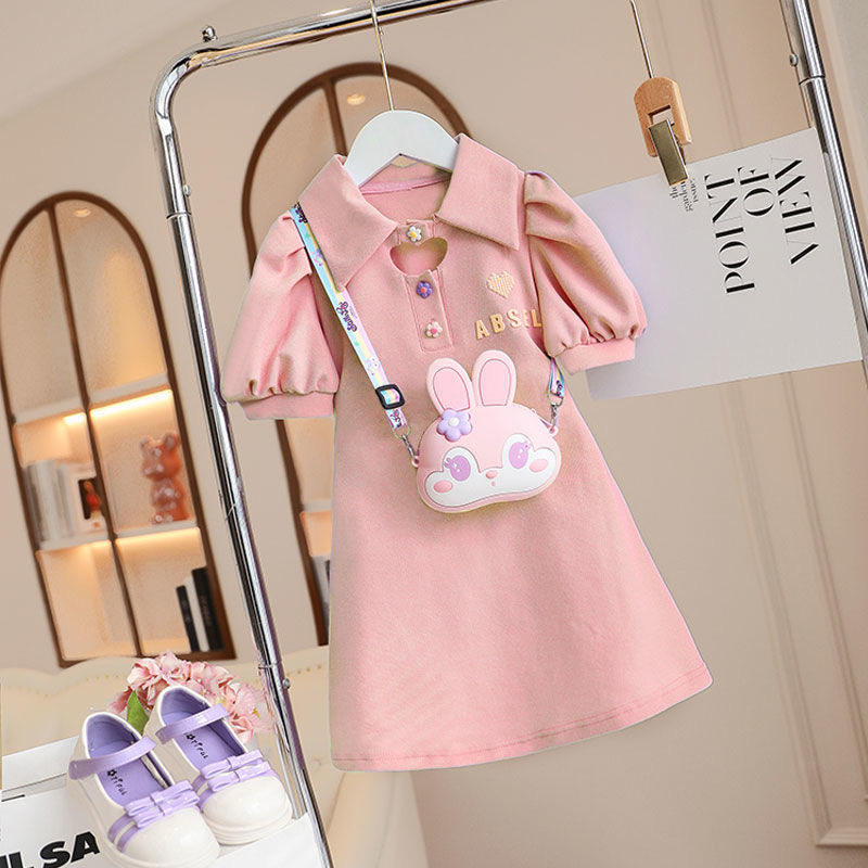女童连衣裙夏季2025新款儿童Polo衫裙子小女孩短袖泡泡袖公主裙潮,童装/婴儿装/亲子装,连衣裙,淘宝优惠券,粉丝福利购,淘宝优惠卷