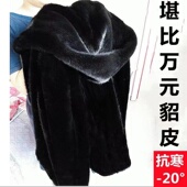 海宁皮草貂毛大衣皮毛一体水貂绒夹克男士 貂皮外套男冬季 新款 整貂