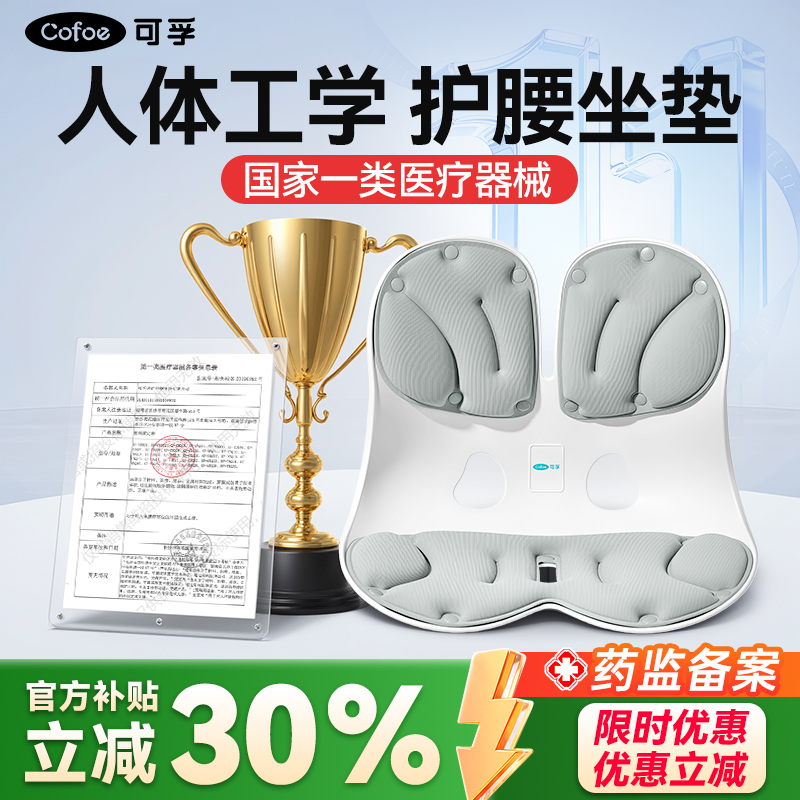 可孚腰靠护腰坐垫办公室腰托坐姿人体工学神器成人支撑靠垫坐姿椅